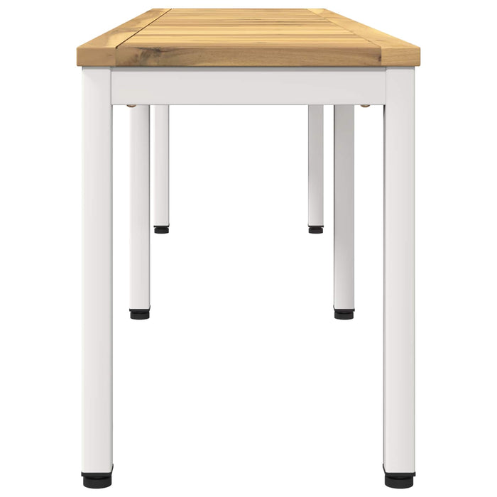 Bancă de grădină 161 x 35 x 45 cm Lemn Solid de Acacia Alb - WALTI WALTI