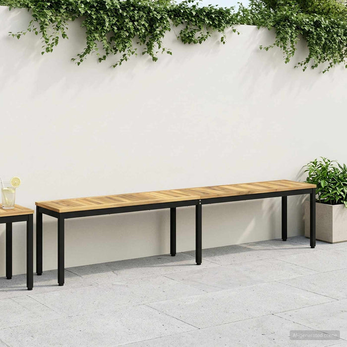 Bancă de grădină 201 x 35 x 45 cm Lemn Solid de Acacia - WALTI WALTI