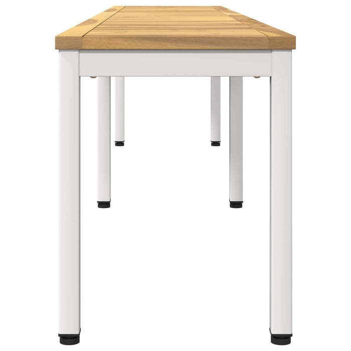 Bancă de grădină 201 x 35 x 45 cm Lemn Solid de Acacia Alb WALTI