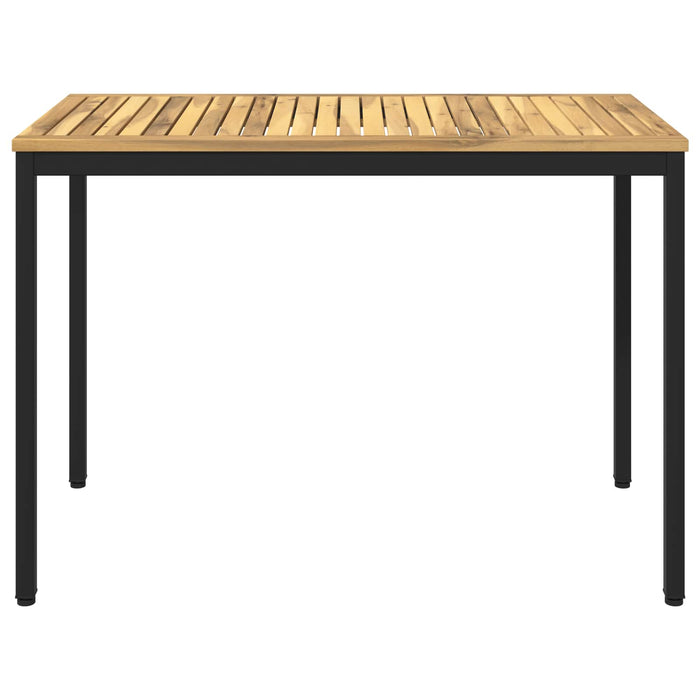 Masă de cină pentru grădină Alb și negru 108,5 x 55 x 75 cm WALTI