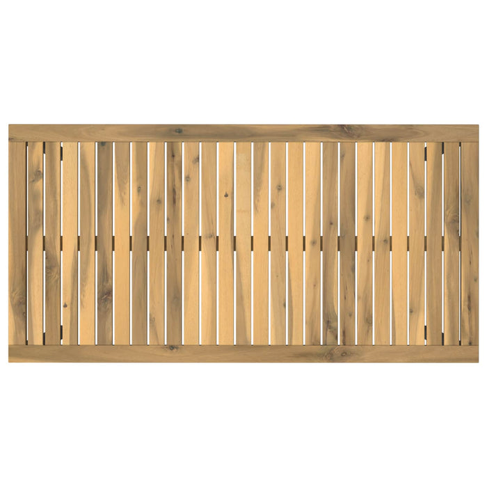 Masă de cină pentru grădină Alb și negru 108,5 x 55 x 75 cm WALTI