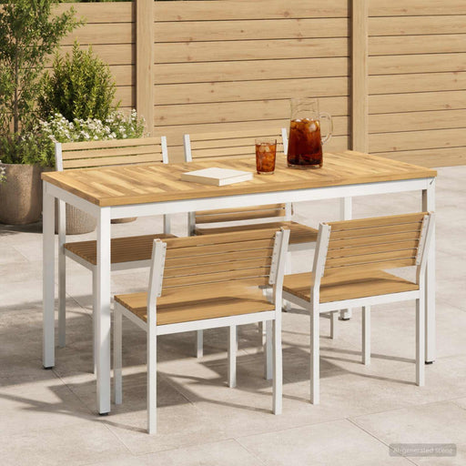 Masă de cină pentru grădină Alb 108,5 x 55 x 75 cm - WALTI WALTI
