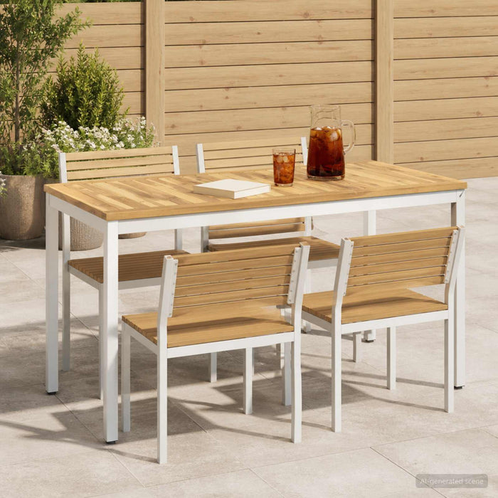 Masă de cină pentru grădină Alb 108,5 x 55 x 75 cm - WALTI WALTI