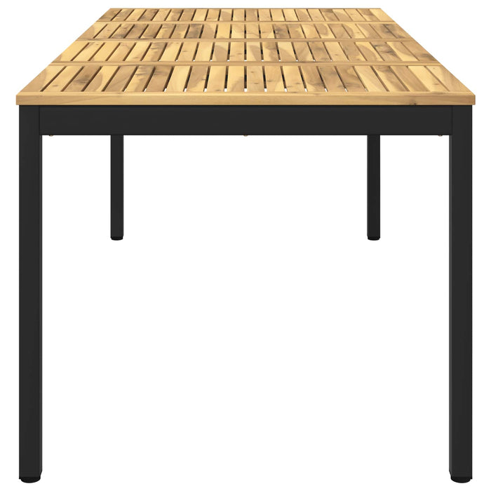 Masă de cină pentru grădină Alb și negru 147 x 88,5 x 75 cm WALTI