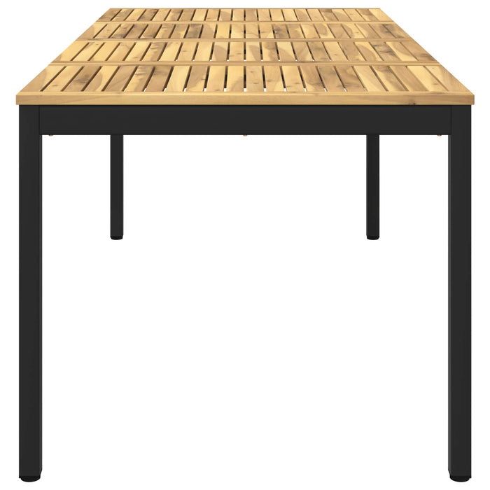 Masă de cină pentru grădină Alb și negru 180 x 88,5 x 75 cm WALTI