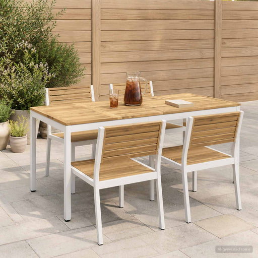 Masă de cină pentru grădină Alb 180 x 88,5 x 75 cm - WALTI WALTI