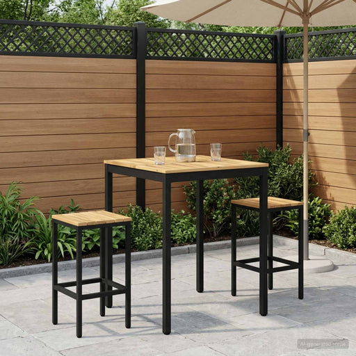 Masă de Bar în Grădină Alb și negru 80 x 80,5 x 105 cm - WALTI WALTI