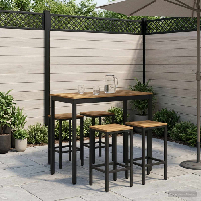 Masă de Bar în Grădină Alb și negru 108,5 x 55 x 105 cm - WALTI WALTI