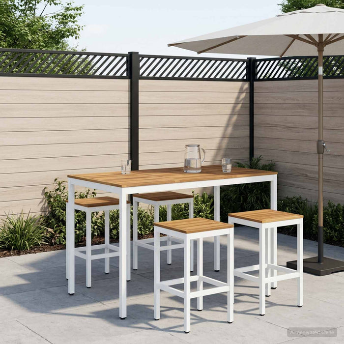 Masă de Bar în Grădină Alb 141 x 80,5 x 105 cm - WALTI WALTI