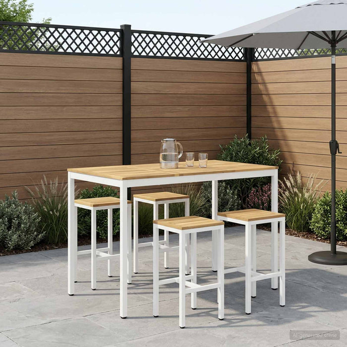 Masă de Bar în Grădină Alb 147 x 88,5 x 105 cm WALTI