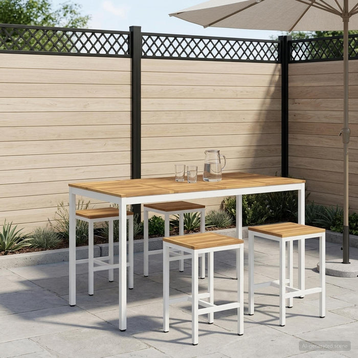 Masă de Bar în Grădină Alb 180 x 88,5 x 105 cm WALTI