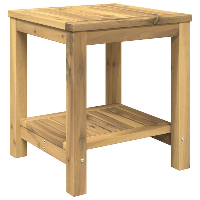 Masă de cafea Alb spală 40,5 x 40 x 45 cm Lemn Solid de Acacia WALTI