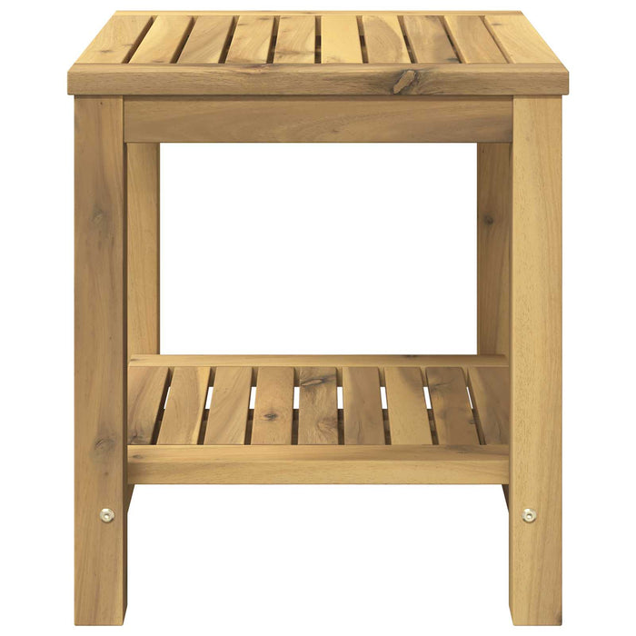 Masă de cafea Alb spală 40,5 x 40 x 45 cm Lemn Solid de Acacia WALTI
