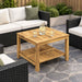 Masă de cafea Alb spală 60,5 x 60 x 45 cm Lemn Solid de Acacia - WALTI WALTI