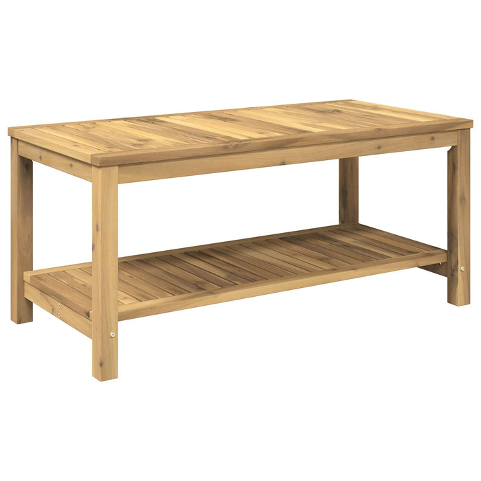 Masă de cafea Alb spală 100,5 x 49 x 45 cm Lemn Solid de Acacia - WALTI WALTI