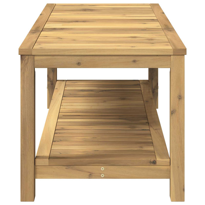Masă de cafea Alb spală 100,5 x 49 x 45 cm Lemn Solid de Acacia - WALTI WALTI