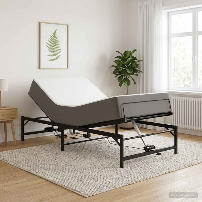 Cadru Electric Ajustabil pentru Pat Negru 75 x 190 cm Oțel WALTI