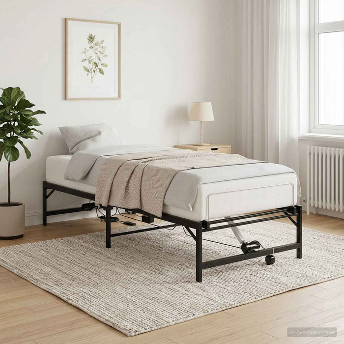 Cadru Electric Ajustabil pentru Pat Negru 90 x 200 cm Oțel WALTI