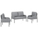 Seturi de canapele 3 pcs Gri deschis 115 x 56 x 80 cm placaj - WALTI WALTI