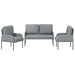 Seturi de canapele 3 pcs Gri deschis 115 x 56 x 80 cm placaj - WALTI WALTI
