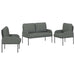 Seturi de canapele 3 pcs Gri închis 115 x 56 x 80 cm placaj - WALTI WALTI