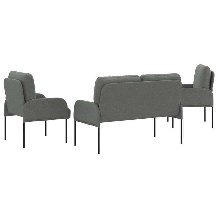 Seturi de canapele 3 pcs Gri închis 115 x 56 x 80 cm placaj - WALTI WALTI