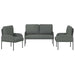 Seturi de canapele 3 pcs Gri închis 115 x 56 x 80 cm placaj - WALTI WALTI