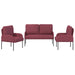 Seturi de canapele 3 pcs Roșu Vin 115 x 56 x 80 cm placaj - WALTI WALTI