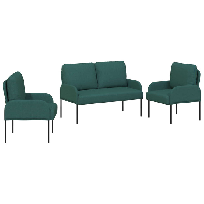 Seturi de canapele 3 pcs Verde închis 115 x 56 x 80 cm placaj - WALTI WALTI