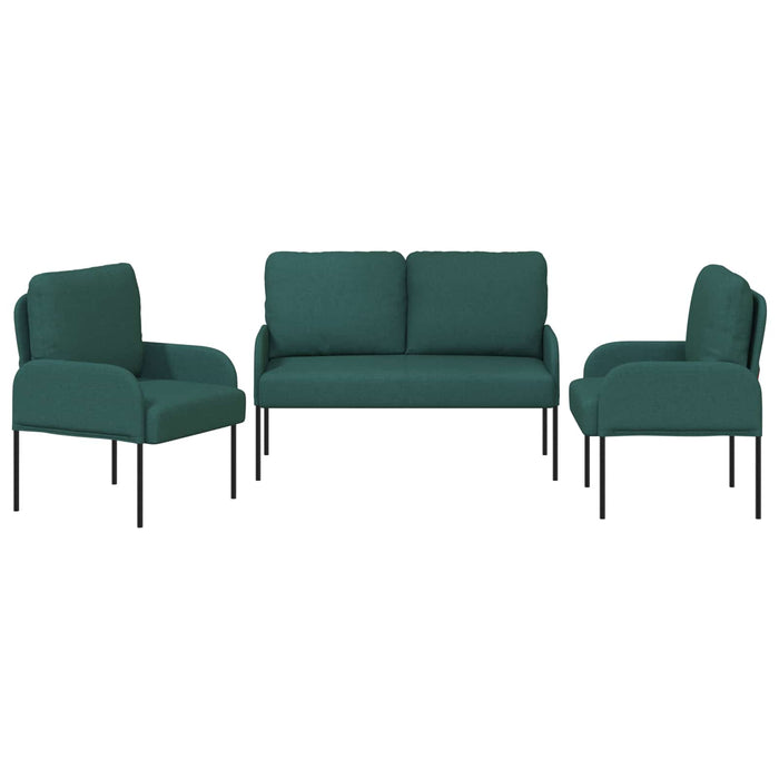 Seturi de canapele 3 pcs Verde închis 115 x 56 x 80 cm placaj - WALTI WALTI