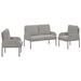 Seturi de canapele 3 pcs Gri deschis 115 x 56 x 80 cm placaj - WALTI WALTI