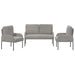 Seturi de canapele 3 pcs Gri deschis 115 x 56 x 80 cm placaj - WALTI WALTI