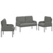 Seturi de canapele 3 pcs Gri închis 115 x 56 x 80 cm placaj - WALTI WALTI