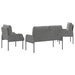 Seturi de canapele 3 pcs Gri închis 115 x 56 x 80 cm placaj - WALTI WALTI