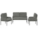 Seturi de canapele 3 pcs Gri închis 115 x 56 x 80 cm placaj - WALTI WALTI