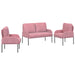 Seturi de canapele cu pernă 3 pcs Roz 115 x 56 x 80 cm placaj - WALTI WALTI