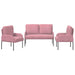 Seturi de canapele cu pernă 3 pcs Roz 115 x 56 x 80 cm placaj - WALTI WALTI