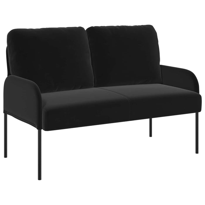 Seturi de canapele cu pernă 3 pcs Negru 115 x 56 x 80 cm placaj - WALTI WALTI