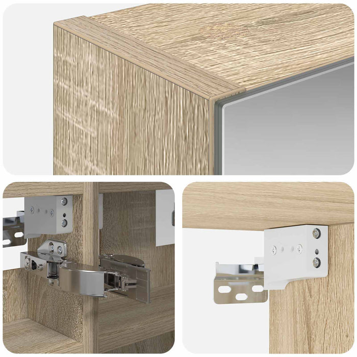 Dulap cu oglindă pentru baie Stejar Sonoma 30 x 10,5 x 50 cm - WALTI WALTI