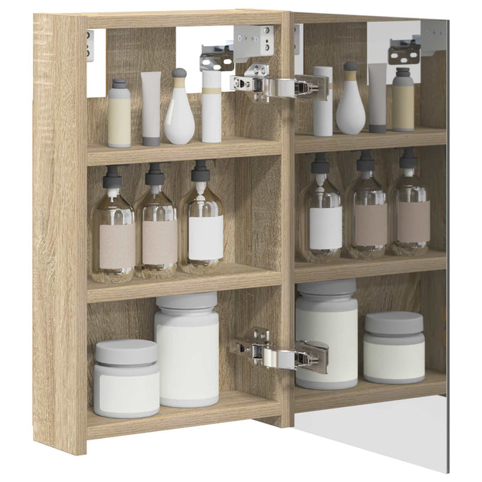 Dulap cu oglindă pentru baie Stejar Sonoma 30 x 10,5 x 50 cm - WALTI WALTI