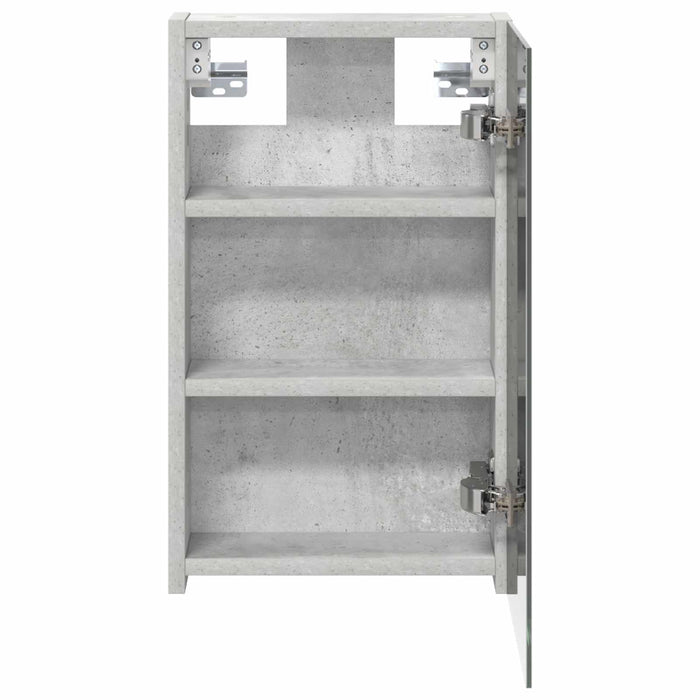 Dulap cu oglindă pentru baie Gri din beton 30 x 10,5 x 50 cm - WALTI WALTI