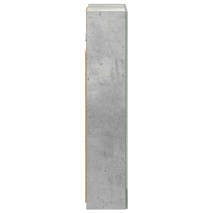 Dulap cu oglindă pentru baie Gri din beton 30 x 10,5 x 50 cm - WALTI WALTI