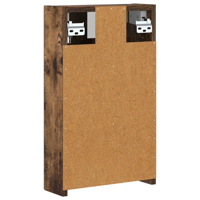 Dulap cu oglindă pentru baie Stejar fumuriu 30 x 10,5 x 50 cm - WALTI WALTI
