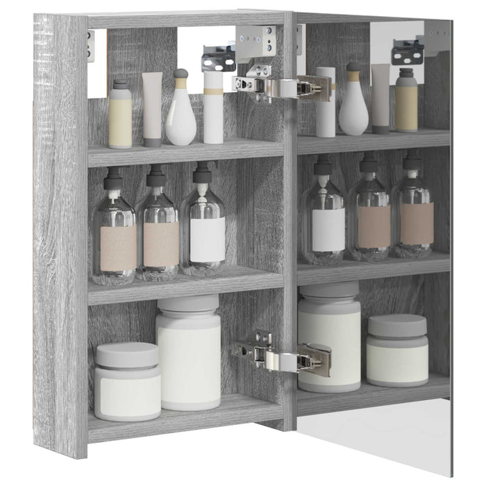 Dulap cu oglindă pentru baie Gri Sonoma 30 x 10,5 x 50 cm - WALTI WALTI