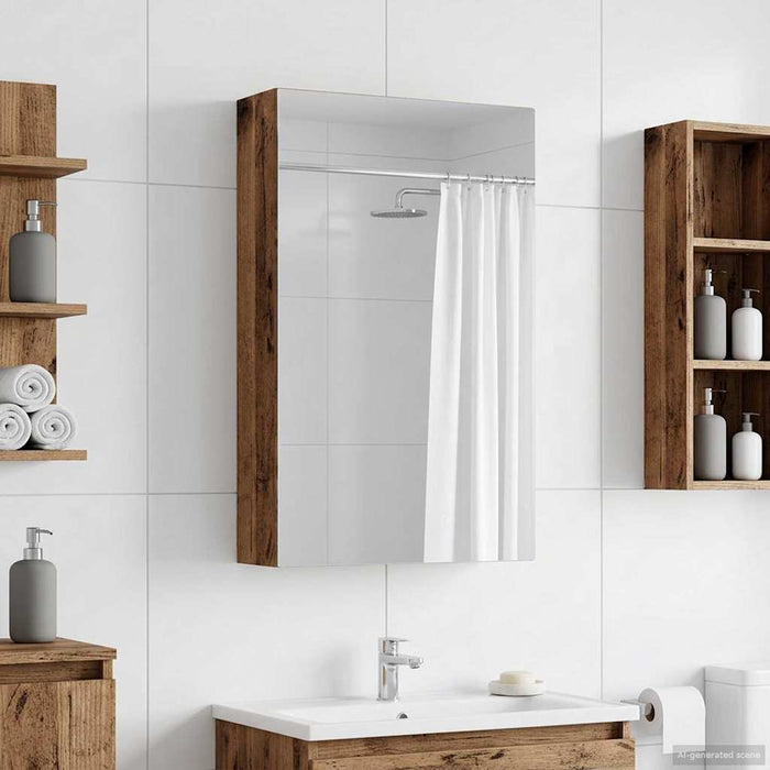 Dulap cu oglindă pentru baie Lemn vechi 30 x 10,5 x 50 cm - WALTI WALTI