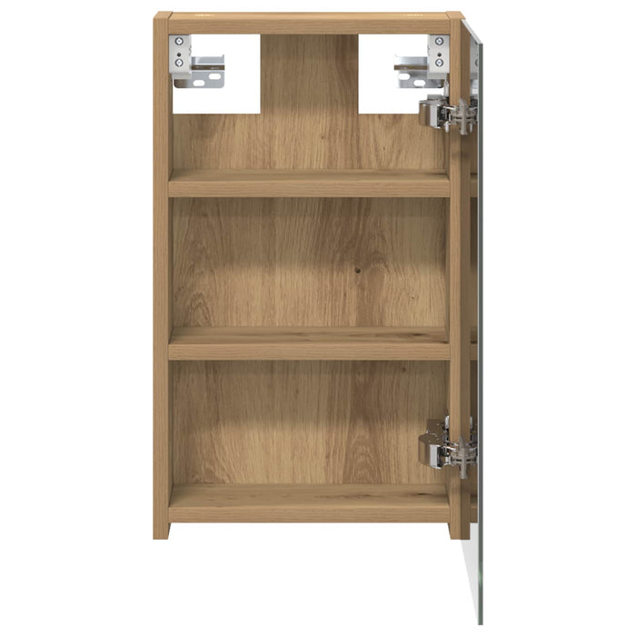 Dulap cu oglindă pentru baie Stejar artizanal 30 x 10,5 x 50 cm - WALTI WALTI