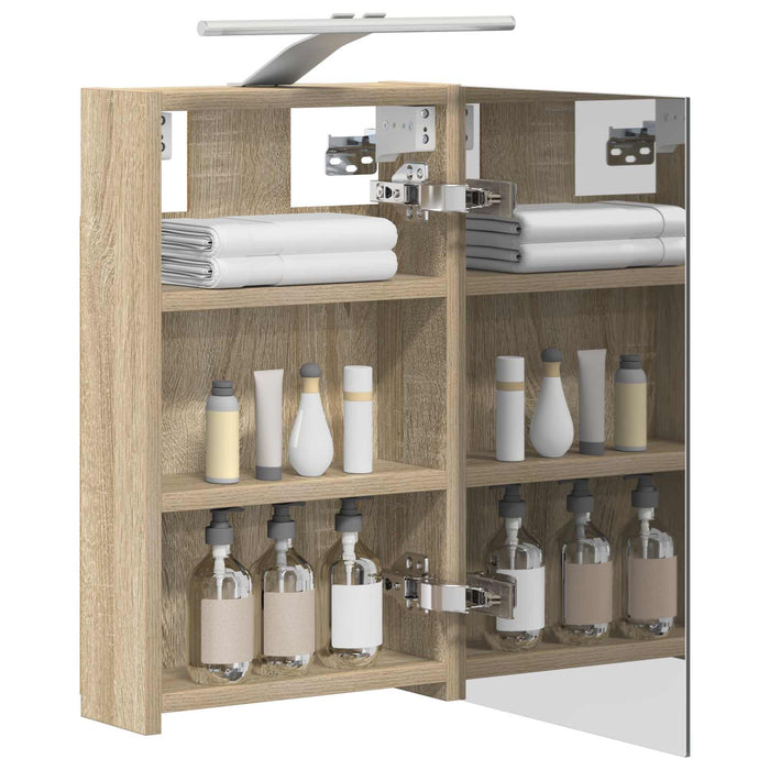 Dulap cu oglindă pentru baie Stejar Sonoma 30 x 10,5 x 50 cm - WALTI WALTI