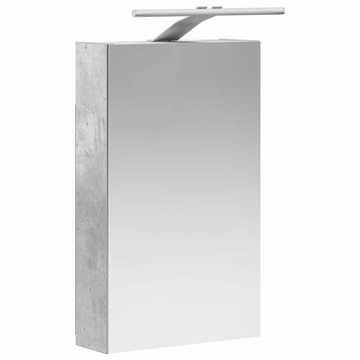 Dulap cu oglindă pentru baie Gri din beton 30 x 10,5 x 50 cm - WALTI WALTI