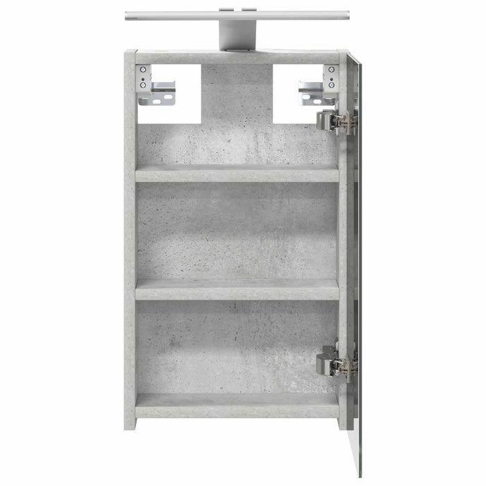 Dulap cu oglindă pentru baie Gri din beton 30 x 10,5 x 50 cm - WALTI WALTI