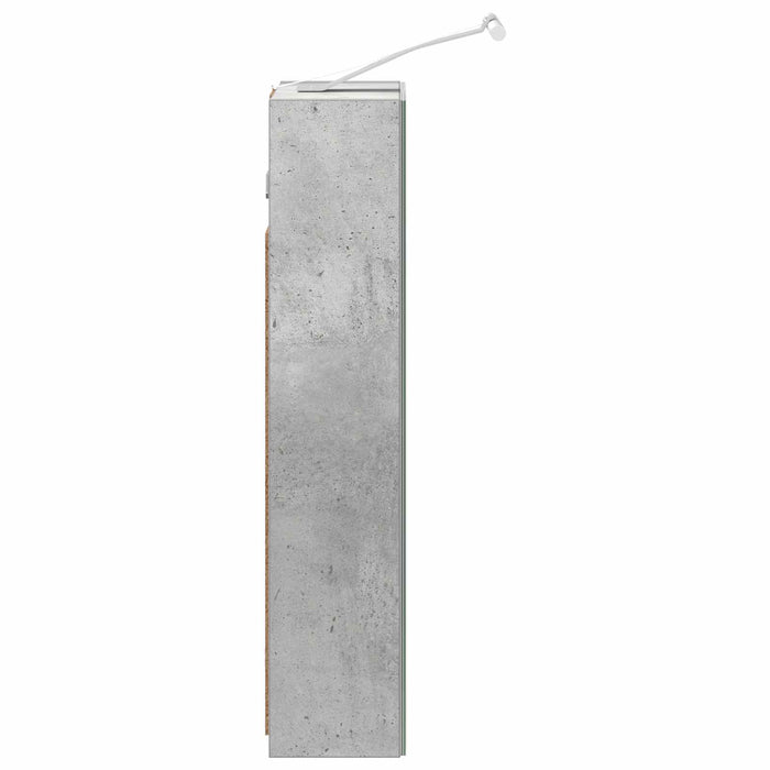 Dulap cu oglindă pentru baie Gri din beton 30 x 10,5 x 50 cm - WALTI WALTI